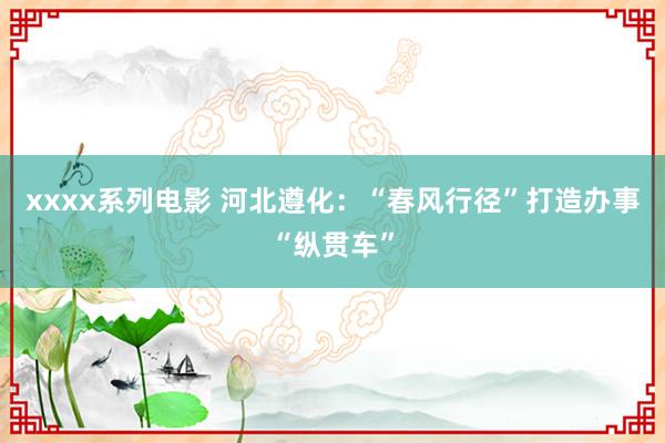xxxx系列电影 河北遵化：“春风行径”打造办事“纵贯车”