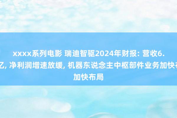 xxxx系列电影 瑞迪智驱2024年财报: 营收6.16亿， 净利润增速放缓， 机器东说念主中枢部件业务加快布局